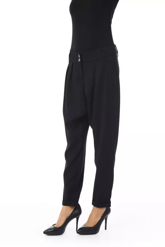 Elegant Oversized Black Trousers