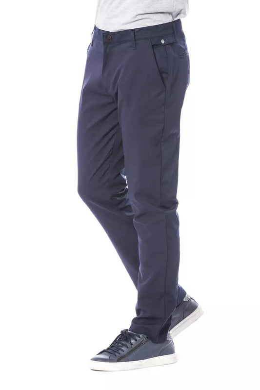 Elegant Blue Classic Trousers