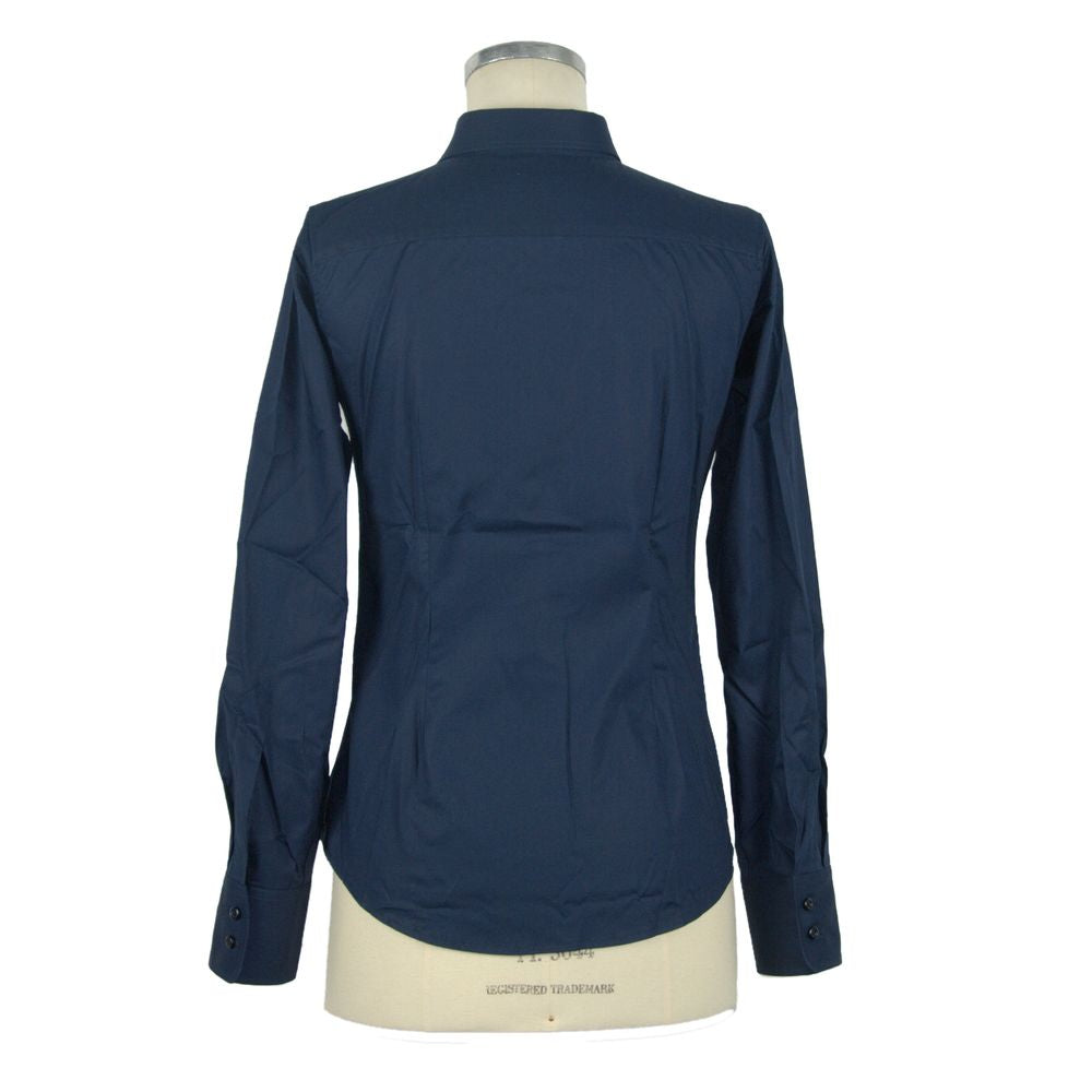 Elegant Slim Fit Blue Blouse