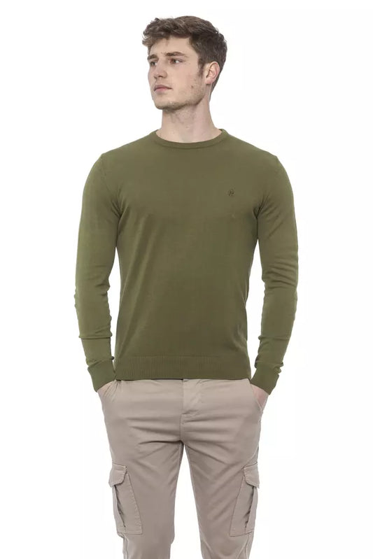 Emerald Crewneck Cotton Sweater for Men