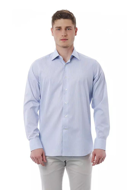 Elegant Italian Collar Cotton Shirt