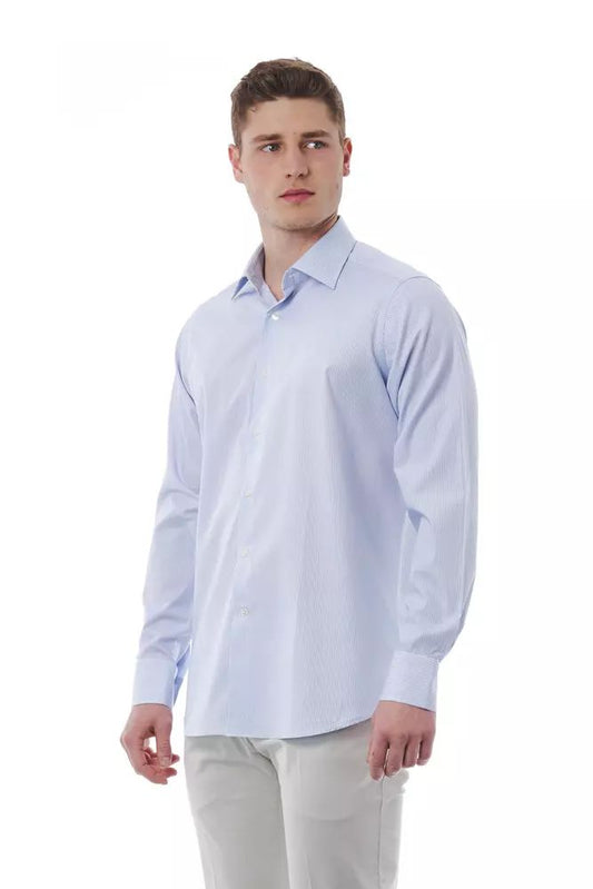 Elegant Italian Collar Cotton Shirt