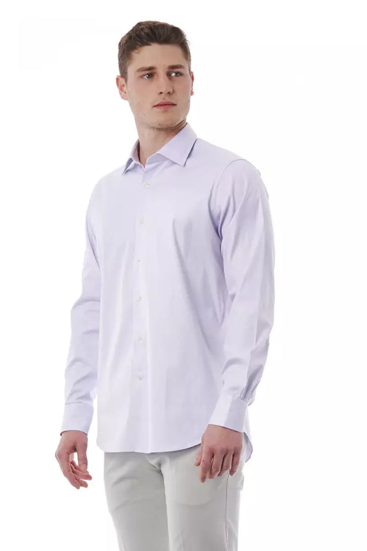 Elegant Pink Italian Collar Shirt - Regular Fit