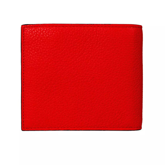 Sleek Red Leather Men's Wallet