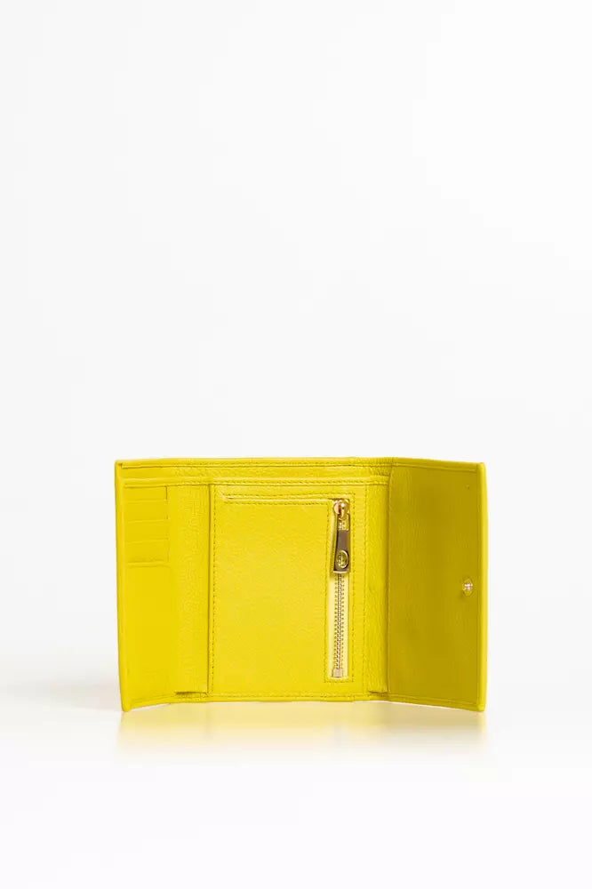 Elegant Yellow Mini Leather Wallet