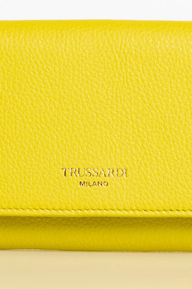 Elegant Yellow Mini Leather Wallet