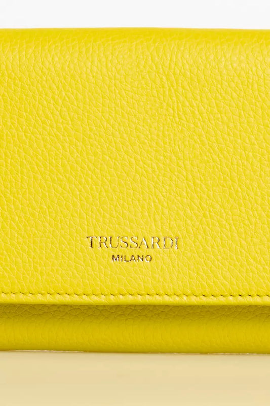 Elegant Yellow Mini Leather Wallet