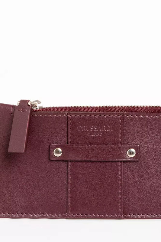 Elegant Soft Leather Card Holder in Rich Brown