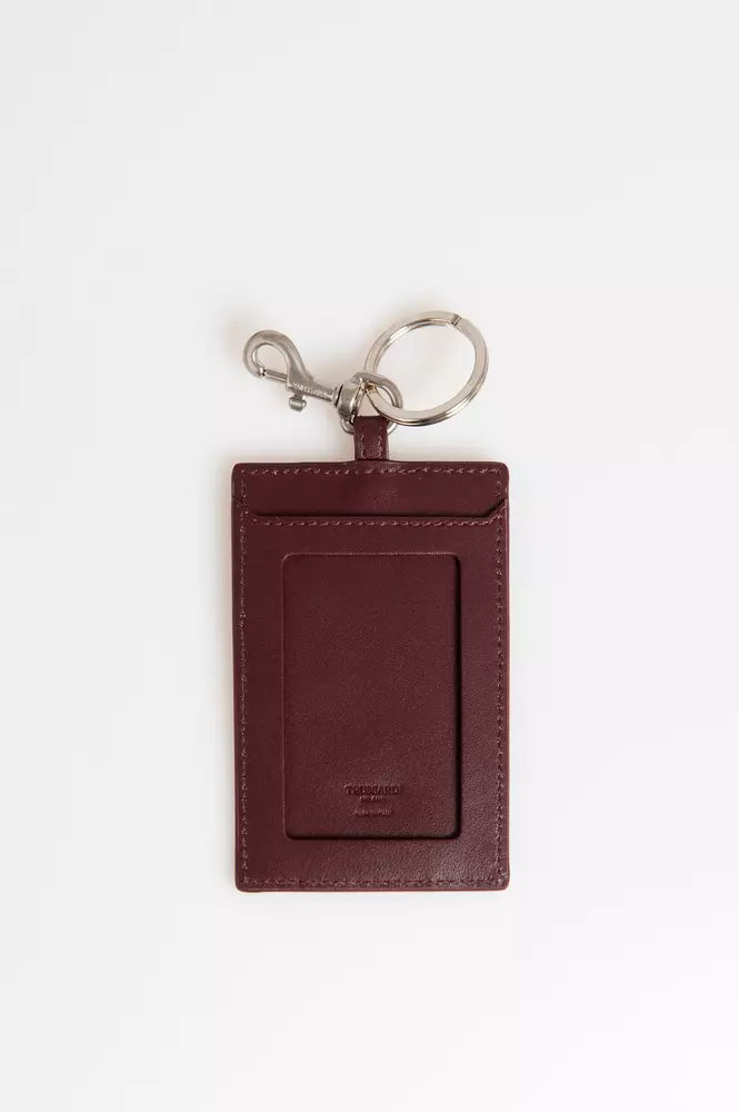 Elegant Leather Keychain with Stud Accents