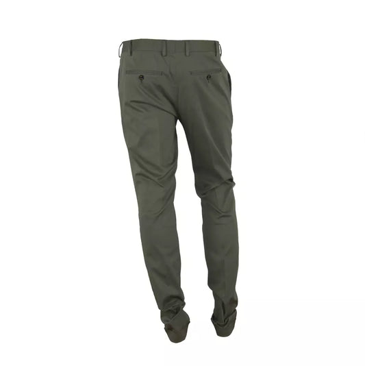 Elegant Green Summer Trousers for Men