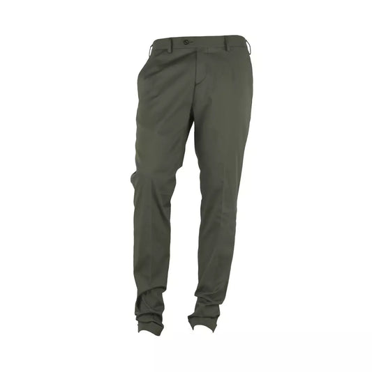 Elegant Green Summer Trousers for Men