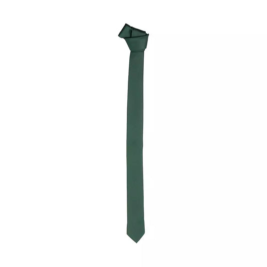 Elegant Green Silk Slim Tie