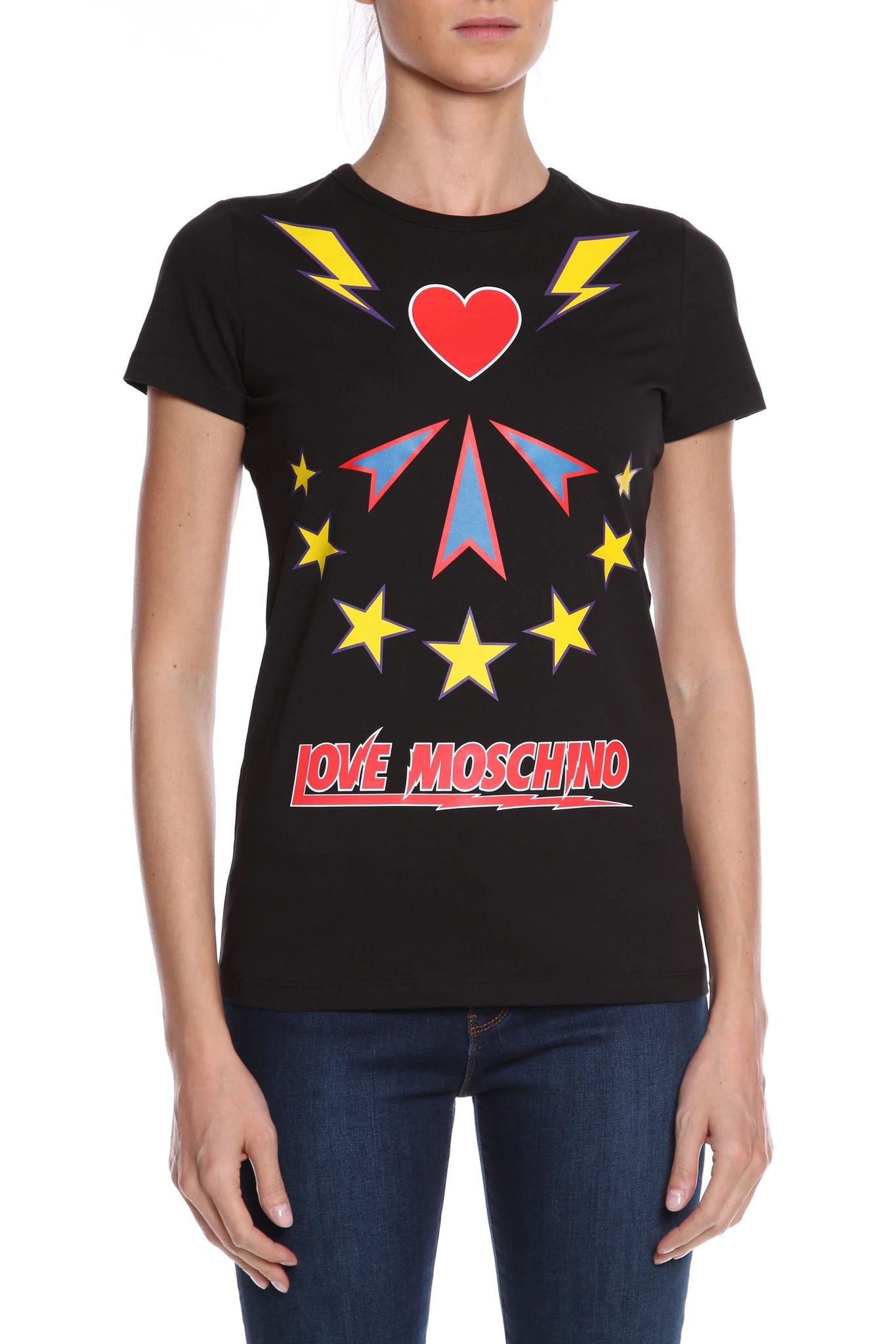 Chic Love Moschino Printed Cotton Tee