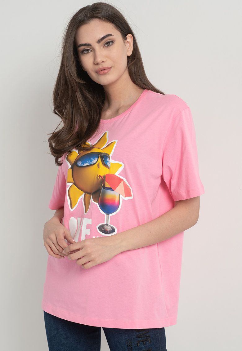 Chic Logo Print Stretch Cotton Tee