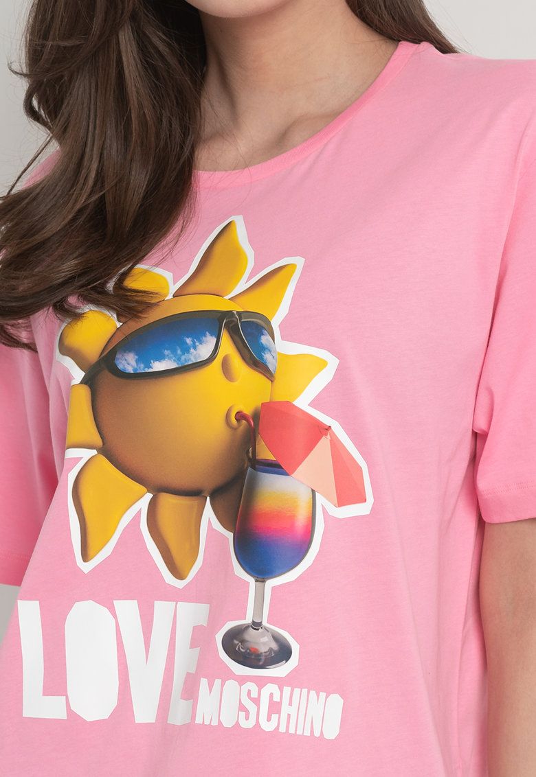 Chic Logo Print Stretch Cotton Tee