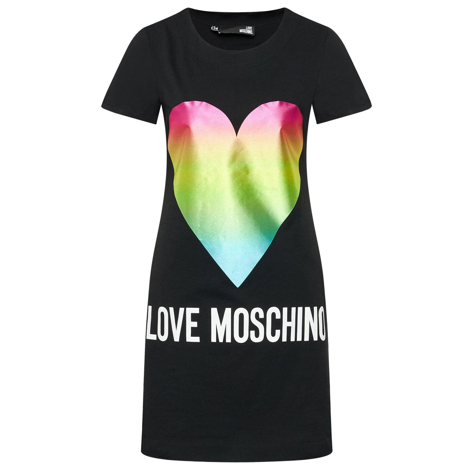 Chic Heart Print Cotton Dress