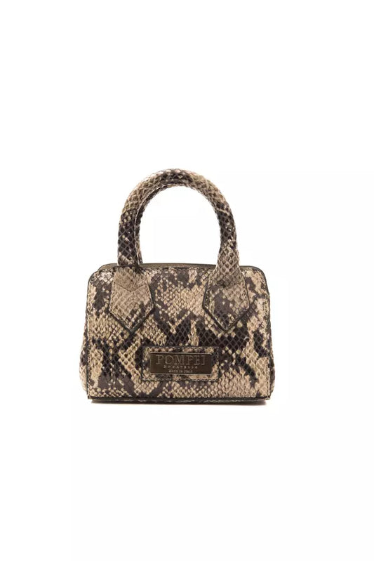 Chic Python Print Leather Mini Tote