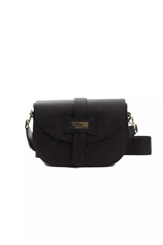 Elegant Black Leather Crossbody Bag