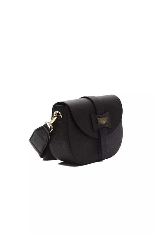 Elegant Black Leather Crossbody Bag