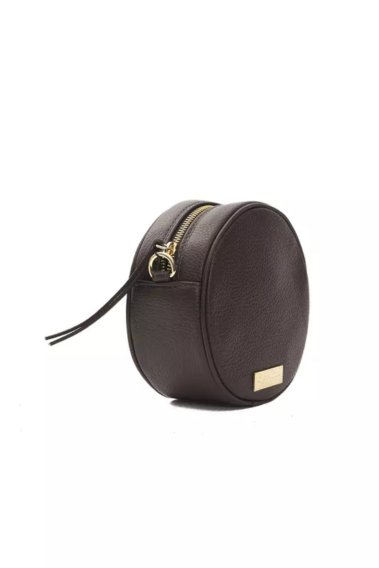 Elegant Small Oval Leather Crossbody