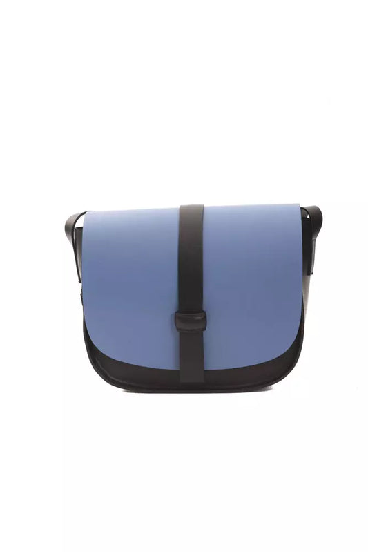 Chic Blue Leather Crossbody Bag