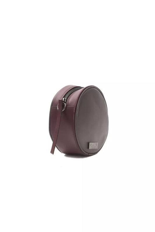 Chic Burgundy Small Oval Crossbody Bag