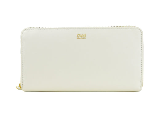 Elegant White Calfskin Leather Wallet