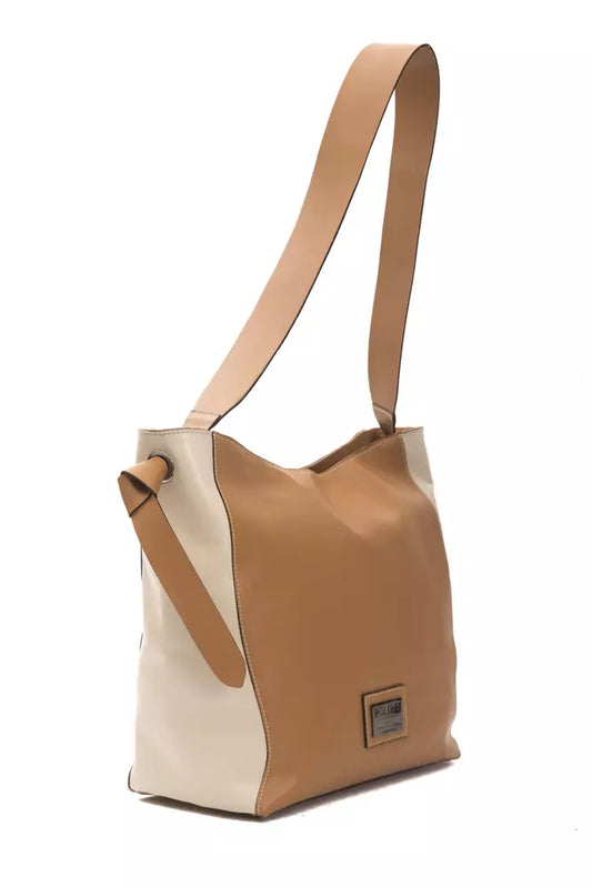 Elegant Leather Shoulder Bag in Rich Brown