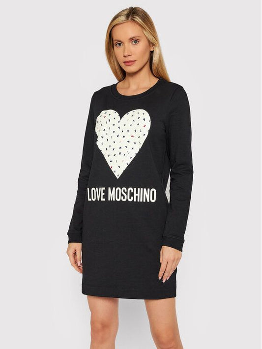 Chic Blue Cotton Love Moschino Dress