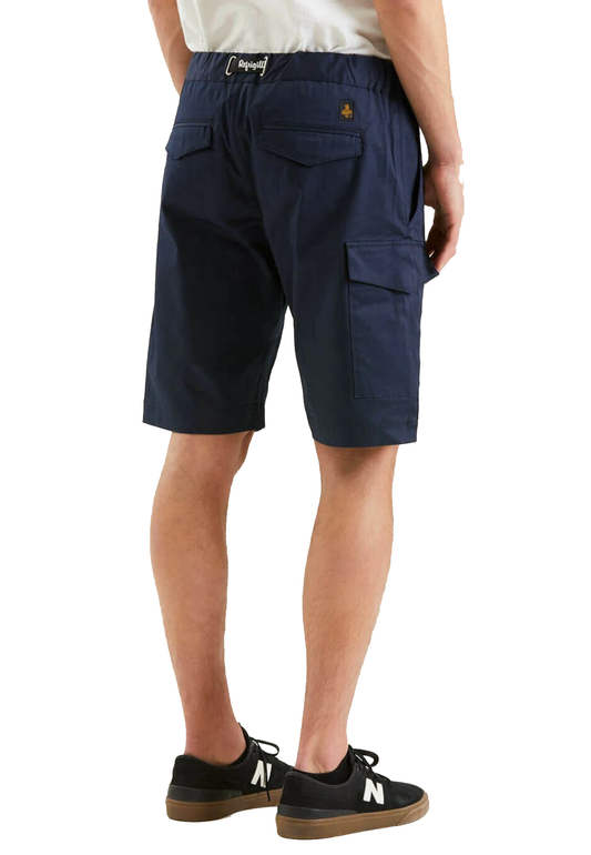 Elegant Blue Cotton Blend Shorts