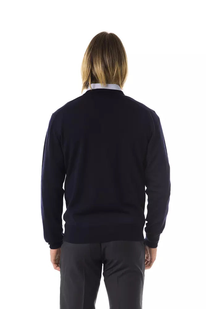 Elegant V-Neck Merino Wool Sweater