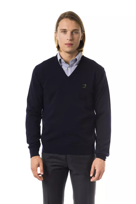 Elegant V-Neck Merino Wool Sweater