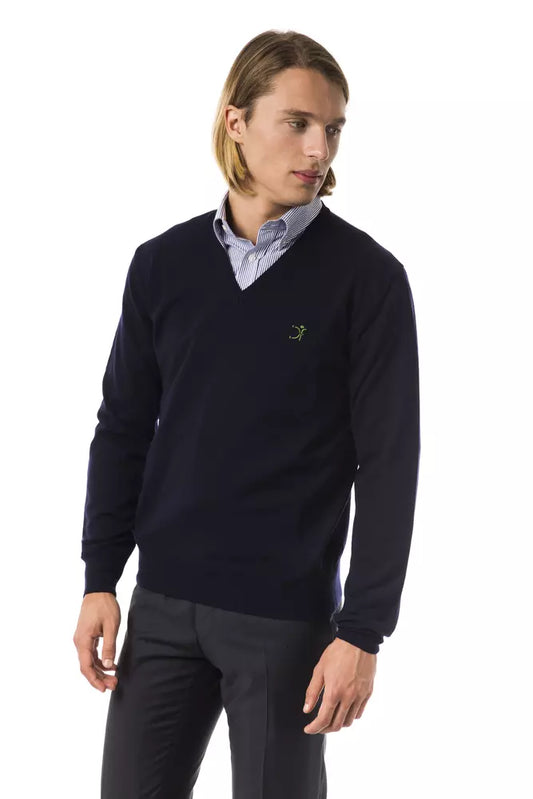 Elegant V-Neck Merino Wool Sweater