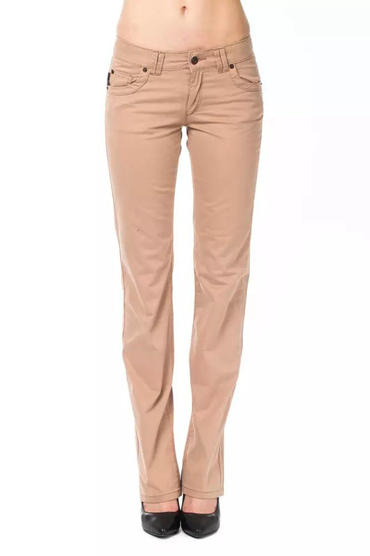 Chic Beige Regular Fit Pants for Women