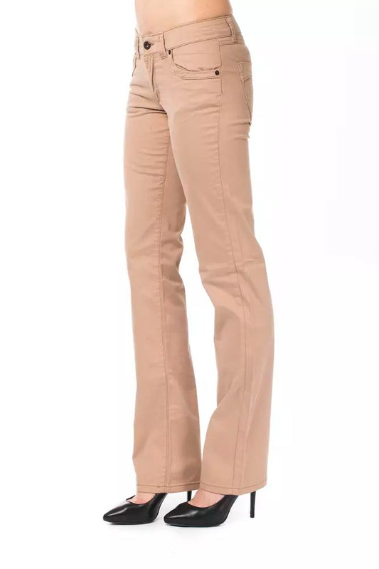 Chic Beige Regular Fit Pants for Women