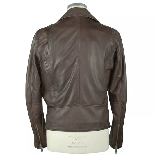 Refined Brown Leather Jacket